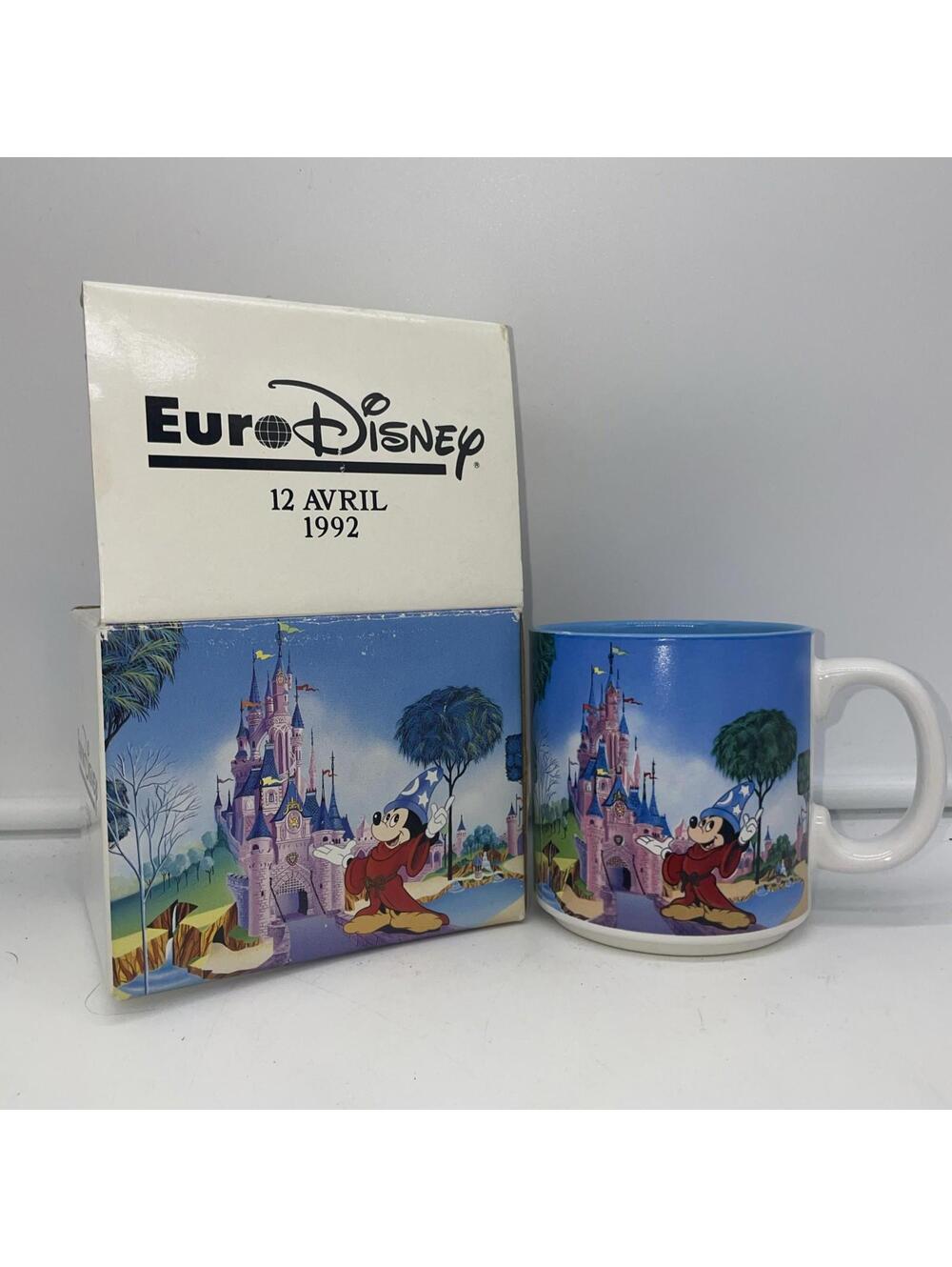 EuroDisney Opening Day Cup Mug April 12, 1992 Ceramic Disneyland Paris w/Box VTG